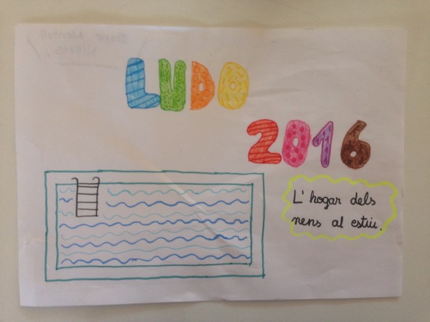 logotipo de la Ludoteca de Verano en inglés de Mequinenza 